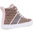 thumbnail image 3 of Guess Elga Women's Hi Top Lace Up Synthetic Trainers In Brown Size 8.5, 3 of 6