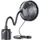 thumbnail image 2 of Ventilador de coche USB, 3 velocidades, portátil, base ajustable, giro de 360 grados, 2 of 9