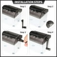 thumbnail image 4 of A4 Paper Manual Shredder - Black Portable Mini Paper Grinder Capacity 3L for A4 Files Documents Straight Cutting Tool Home Office Desktop Supplies WD23BK, 4 of 5