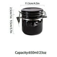 thumbnail image 3 of CHOK Coffee Canisters With Airtight Lids  Ceramic Containers With Lids  Cookie Jars With Lids Airtight Decorative-blue-650ml/23oz, 3 of 9