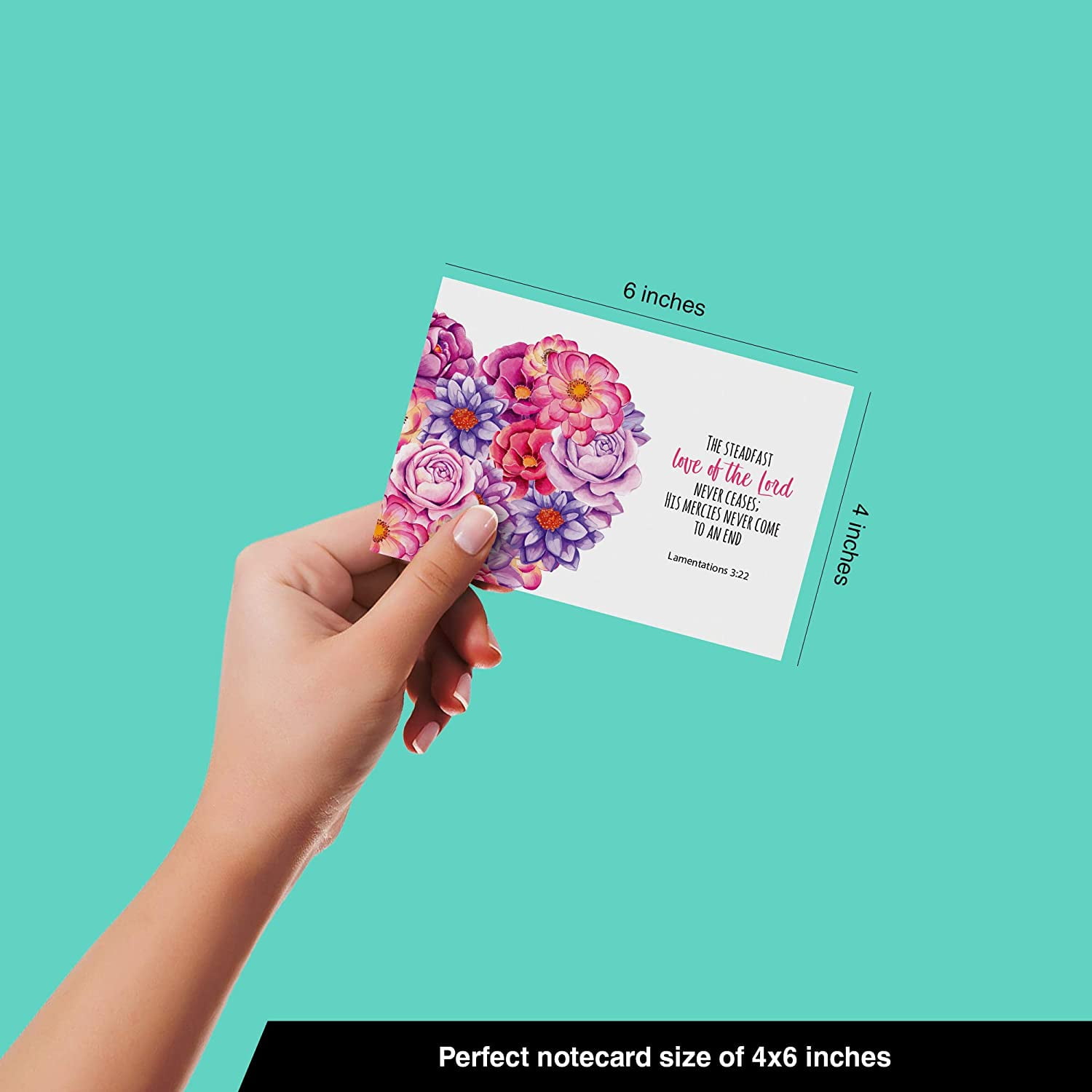 Dessie® 60  Inspirational Christian Cards with Uplifting Verses and Designs, 4” x 6”