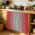 thumbnail image 6 of Red Grey Ombre Cabinet Curtain 35"Wx35"L, Dustproof Under Sink Skirt with Self Adhesive Tape, Modern Gradient Abstract Art Cabinet Curtain Cover for Kitchen Sink, Bathroom Vanity, Laundry Room, 6 of 9