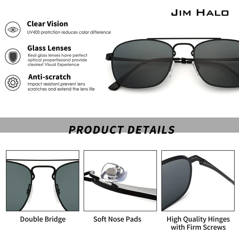 Jim Halo Retro Polarized Sunglasses