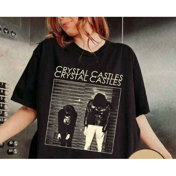 Vintage Crystal Castles Music Cotton T-Shirt, Gift For Fans@S