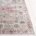 thumbnail image 6 of SAFAVIEH Arizona Heather Medallion Machine Washable Area Rug, Olive/Red, 6' x 6' Square, 6 of 13
