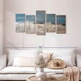 thumbnail image 2 of Elephant Stock Wild Sea Waves Wall Art - Horizontal Multi Panel Canvas - Living Room Wall Decor - Abstract Multi Panel - Blue And Gray Decor By Caroline Gold - 49" x 24", 2 of 6