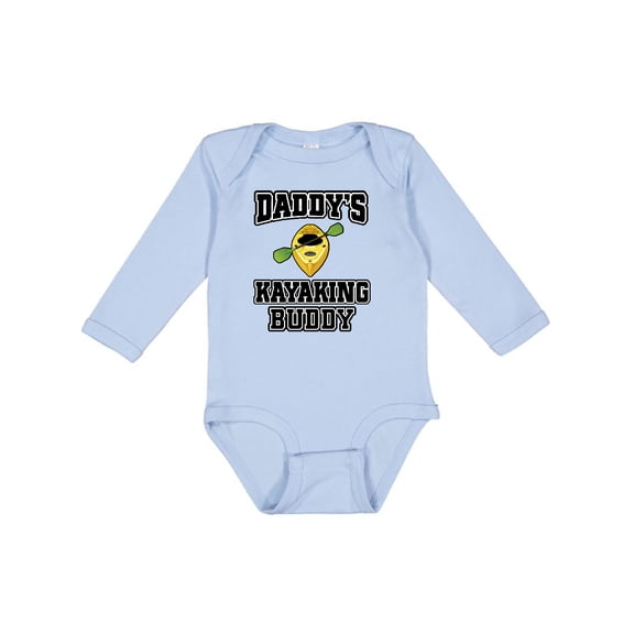 Inktastic Kayak Gifts Daddy Kayaking Buddy Boys or Girls Long Sleeve Baby Bodysuit