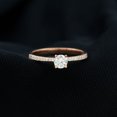 thumbnail image 2 of Rosec Jewels Round Cut Moissanite Promise Ring for Women - 5 mm - 1/2 Ct - D-VS1 Grade, 14K Rose Gold, US 5.50, 2 of 8