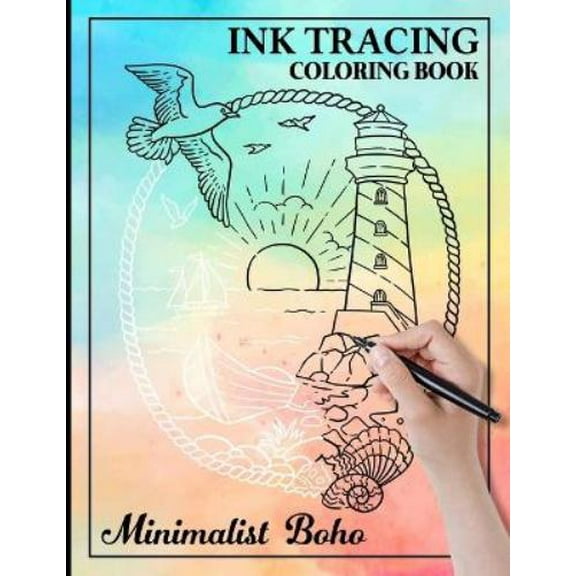 Angelica Retana Ink Tracing Minimalist Boho Coloring Book (Paperback)