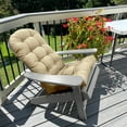 thumbnail image 7 of WINSOON 49x20x5 Inch Adirondack Chair Cushion Set of 4, Thickened and High Back Chair Cushion-Light Brown, 7 of 7