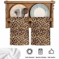 thumbnail image 5 of Leopard Printed Kitchen Towels Set of 3, Modern Animals Textured Brown Absorbent Dish Towels for Kitchen, Microfiber Hand Towel, Quick Drying Tea Towel for Cleaning Decorative Dishcloths, 5 of 7