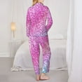 thumbnail image 5 of Bingfone Womens Pajama Sets Fun Rainbow Pink Print,Long Sleeve Loungewear Pajamas Set-Small, 5 of 9