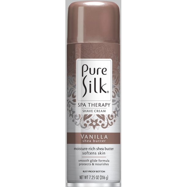 Pure Silk Vanilla Shea Butter Spa Therapy Shave Cream for Women, 7.25