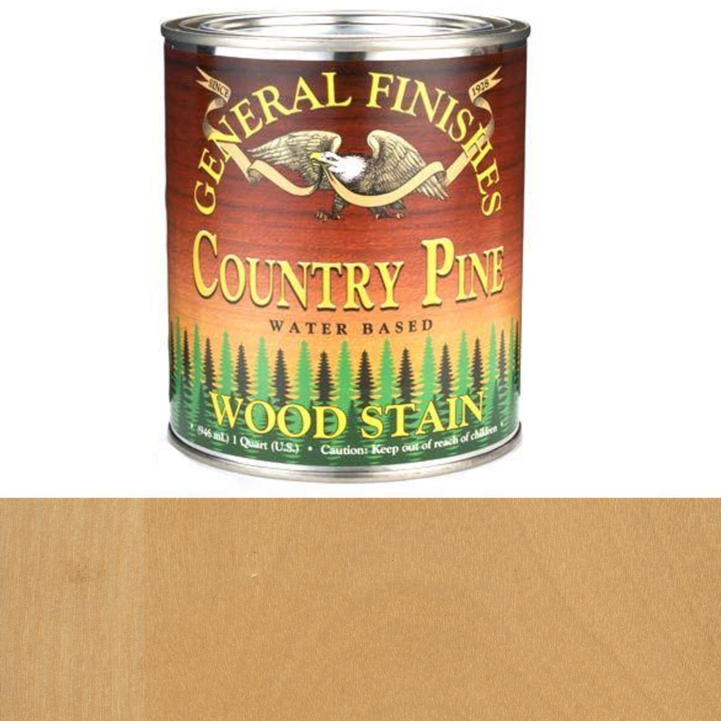 General Finishes Water Based Wood Country Pine Stain, Quart