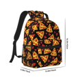 thumbnail image 2 of Yiaed Cartoon Pizza Print School Backpack College Backpack Daypacks for Students High School Spacious and Durable Daypack for Work and Travel-One Size, 2 of 6