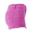thumbnail image 5 of vigerkar Ripped Jean Shorts for Women Mid Rise Frayed Raw Hem Stretchy Denim Shorts (Pink, S), 5 of 6