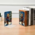thumbnail image 6 of Wobogo Cute Ginger Cat Acrylic Bookends Clear L-Shaped Book Holder with Non-Slip Pads for Books Files Magazines CD DVD 5.4×4.1×8.1in, 6 of 6