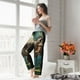 thumbnail image 5 of Balery Green Forest Dinosaur Pantalones de pijama para mujer, pijamas ultraligeros, pantalones de estar por casa-Medium, 5 of 6