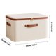 thumbnail image 2 of Wmhnj Tianshan - Caja de almacenamiento de lino y algodn con cremallera y ventana transparente, 40,6 x 30,5 x 25,4 cm, organizador de ropa de tela para el hogar, dormitorio y armario, 2 of 7