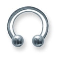thumbnail image 2 of Solid Titanium Circ BB 10G (2.6mm) 7/16 (12mm) Dia w 5mm Balls Uncolore Titanium, 2 of 2