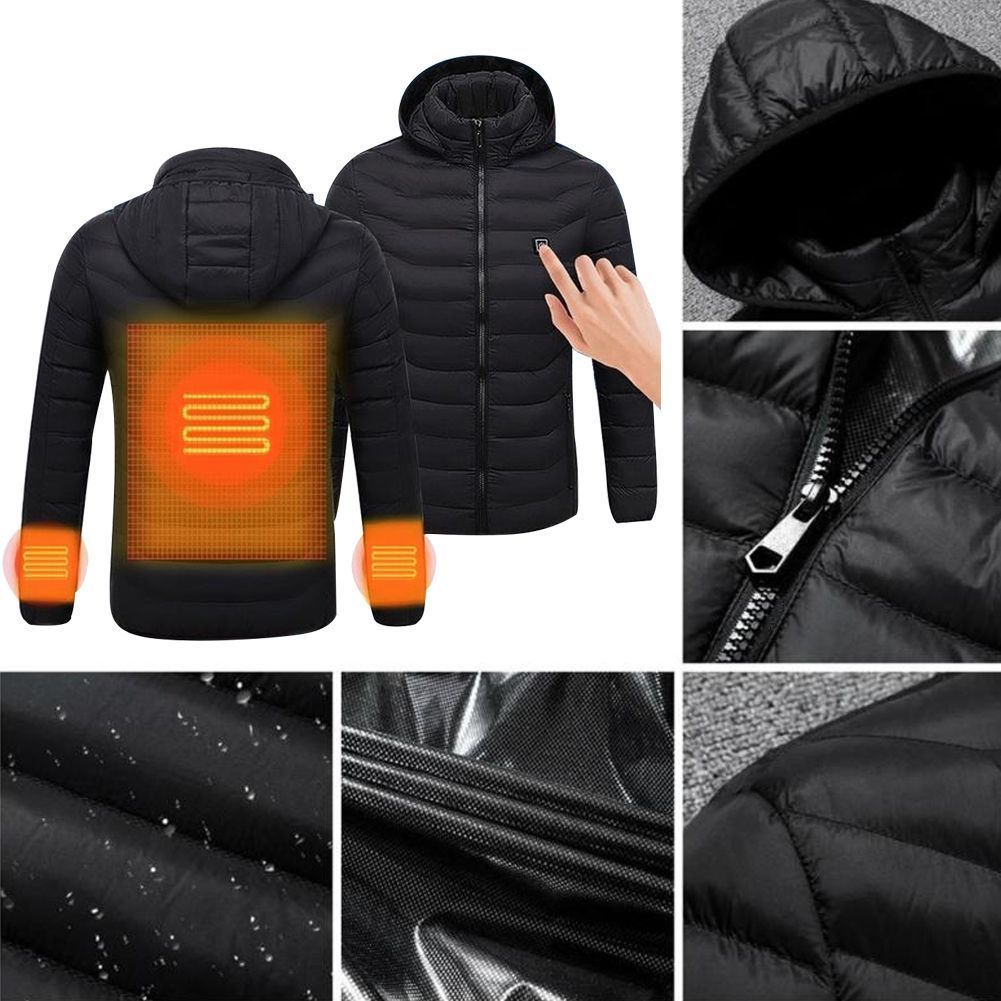 USB Heater Hunting Vest Heated Jacket Heating Winter Clothes Men Thermal Outdoor-Red XXL size - image 3 of 5