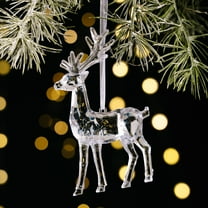1 Pcs Acrylic Reindeer Ornaments for Christmas Tree Crystal Nutcracker Dancing Hanging Figurine Ornament Decorative Deer Ornaments for Home Xmas Tree Party Supplies (Reindeer)