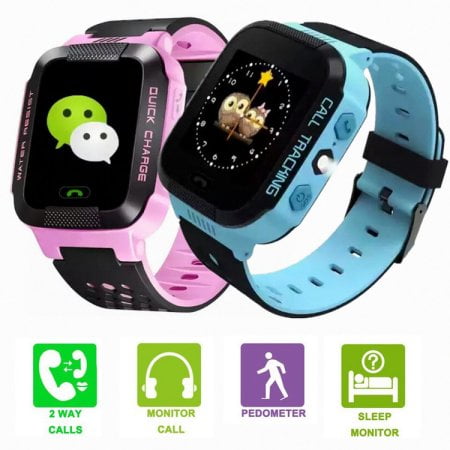 Kids Smartwatches with GPS Flash Night Light Touch Screen Anti-lost Alarm Smart Watch Bracelet for Children Girls Boys... by