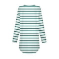 thumbnail image 4 of Fznquz Women's Sweatshirts Pullover Casual Long Sleeve Tunics Loose Fit Blue Oversized Striped Womens Fall Clothing, 4 of 5