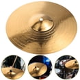 thumbnail image 1 of FONDOTIN 1Ensemble Cymbale en Métal pour Tambours Forme Ronde Couleur Dorée Série de Pratique, 1 of 5