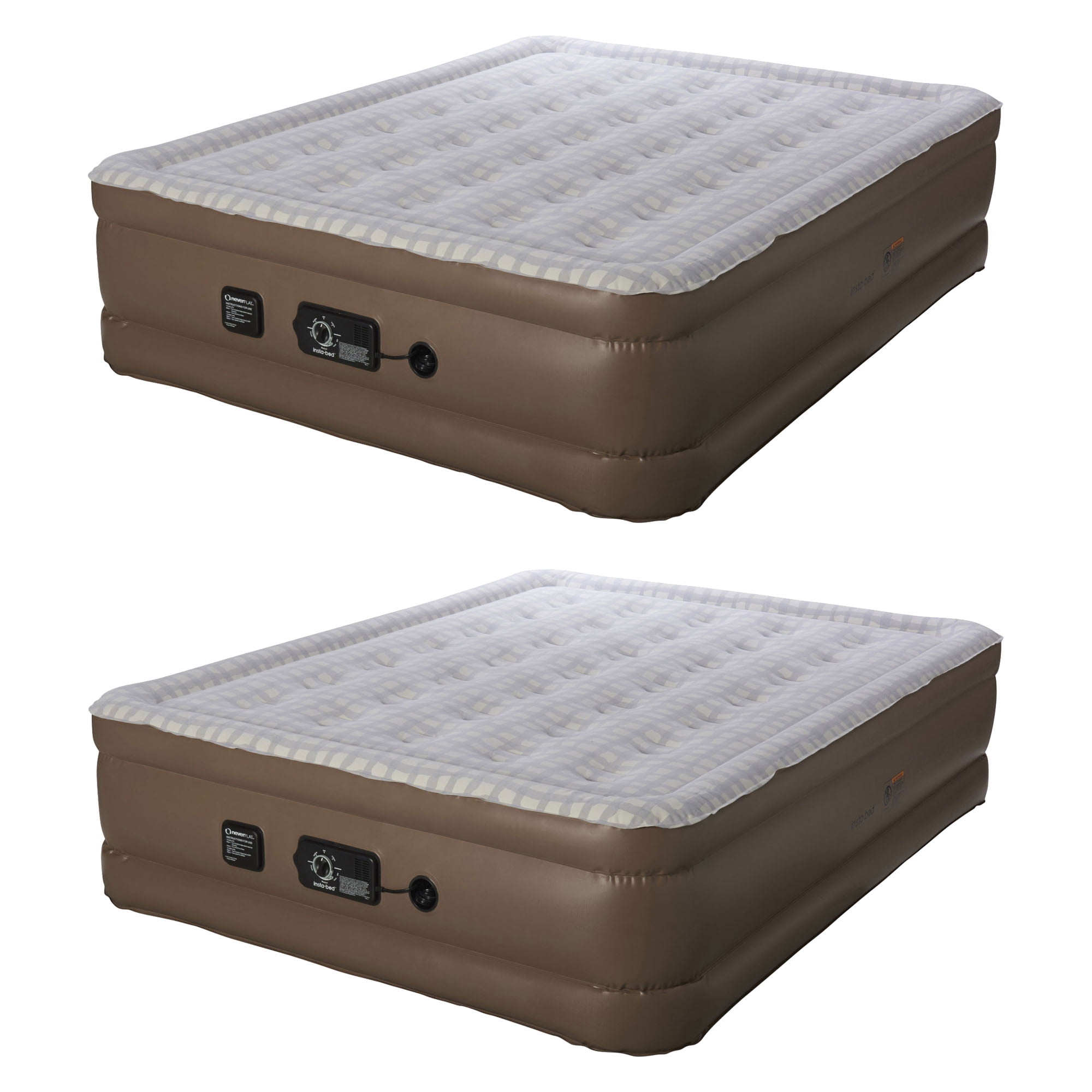 Insta-Bed Raised 19" Queen Air Mattress Airbed with Built In Never Flat AC Pump 