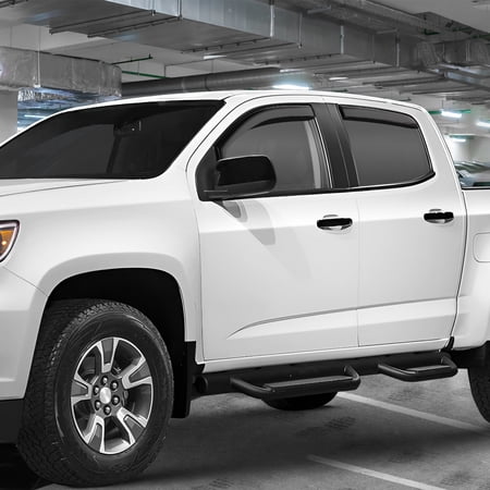 CLIM ART in-Channel Incredibly Durable Rain Guards for Chevrolet (Chevy) Colorado/GMC Canyon 2015-2022 Crew Cab, Original Window Deflectors, Vent Window Visors, Vent Deflector, 4 pcs. - 615082LP