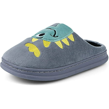 

PIKADINGNIS Boys Girls House Slippers Kids Cute Animal Slippers Warm Comfy Fuzzy Anti-Slip Indoor Shoes