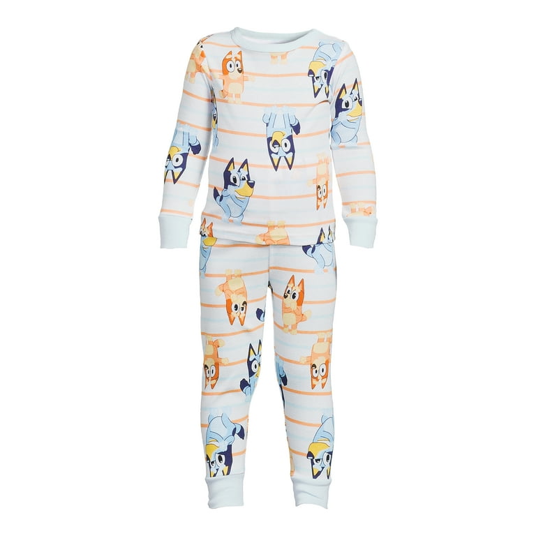 Bluey Toddler Unisex Long Sleeve Top and Pants, 2-Piece Pajama Set, Sizes  12M-5T 
