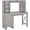 LIGHT GREY, variant on 360 Degree Rotating L Shaped Corner Desk with Storage Shelves, White Writing Table Workstation for Small Spaces
