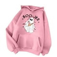 thumbnail image 2 of Boo Jee Halloween Hoodies for Women 2025 Boojee Ghost Graphic Halloween Sweatshirt Hoodie Pullover Tops, 2 of 4