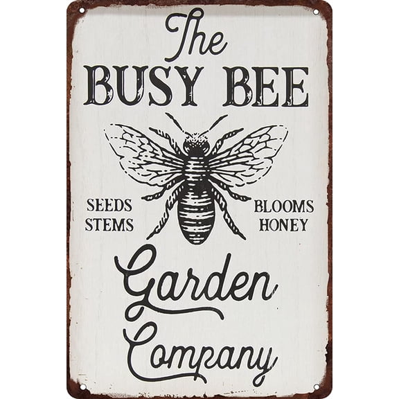 Vintage Honey Metal Tin Sign for Home Farm Kitchen Coffee Wall Decor 8x12 Inch