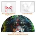 thumbnail image 4 of Yiaed Realistic Style Colorful Wolf A Print Christmas Tree Skirt , Tree SkirtsTree Mat for Christmas Winter Holiday Indoor Decorations-30", 4 of 7