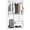 White, variant on Homieasy Freestanding Closet System with Suitcase Storage, 40'' Closet Organizer System with 2 Wood Drawers and Hanging Rod, White