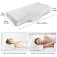thumbnail image 3 of Power of Nature Contour Memory Foam Pillow Orthopedic Sleeping Pillows Ergonomic Cervical Pillow for Neck Pain for Side Sleepers Back and Stomach Sleepers with Premium Pillowcase, 3 of 7