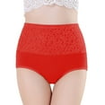 thumbnail image 2 of Sngxgn Womens Underwear High Waist Cotton Underwear Soft Underwear Super Stretchy Briefs Full Coverage Panties Women(Red,L), 2 of 3