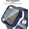 thumbnail image 4 of Phmnkl 2 Pack Hard Case Compatible for Apple Watch Ultra 49mm with 9H Tempered Glass Screen Protector, [Touch Sensitive] [Full Coverage] Slim Bumper Protective Cover for iWatch, 4 of 12