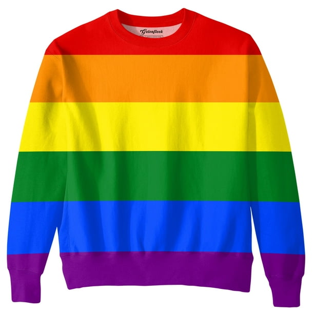 Gay Pride Rainbow Long Sleeve Graphic Sweatshirt | Unisex, Up to 4XL -  Walmart.com