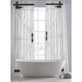 thumbnail image 5 of Farmhouse Wood Grain Sheer Curtains 84 Inch Length 2 Panels Set Window Treatments, Vintage Country Barn Gate Grey Rod Pocket Semi Curtains for Living Room/Bedroom/Kitchen Décor, 104"W x 84"L, 5 of 7