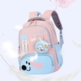 thumbnail image 5 of Weebloom School Backpack For Kids Boys Girls Waterproof Cartoon Puppy Print Color Block Design Bookbag Elementary Middle School Pink, 5 of 9