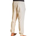 thumbnail image 6 of Edvintorg Men's Pants Casual Cotton Linen Double Pockets Button Elastic Waist Sweatpants High Waist Overalls Leggings, 6 of 6