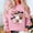 Pink, variant on Wensltd Fall V Neck Sweatshirt for Women Funny Halloween Long Sleeve Graphic Family Party Tops