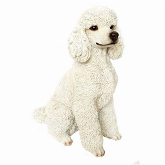 Sitting Poodle Outdoor Garden Statue - 19"