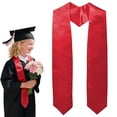 thumbnail image 2 of ZMKIAG 70 Inch Long Unisex Adult Plain Graduation Stole for Academic Commencements - Graduation Season Ribbon Etiquette Shoulder Strap, Pure Color Awarding Cape for Ceremony and Celebration, 2 of 9