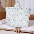 thumbnail image 5 of White Blue Sun Moon Cloud Star Pattern Hooded Bath Towel，50"x30" for Ages 3 To 12 Kids, Quick Dry Lightweight Soft Microfiber Hood Beach Towel Cover Up for Kids, 5 of 7
