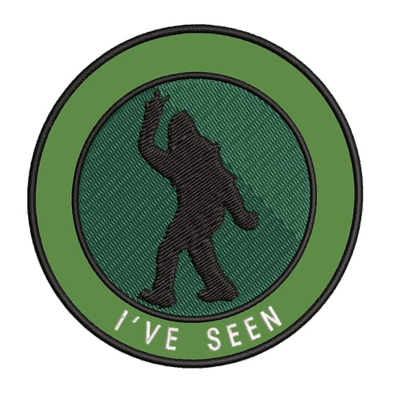 Bigfoot I've Seen 3.5" Iron On Or Sew On Embroidered Fabric Badge Patch Unexplained Mysteries Iconic Series